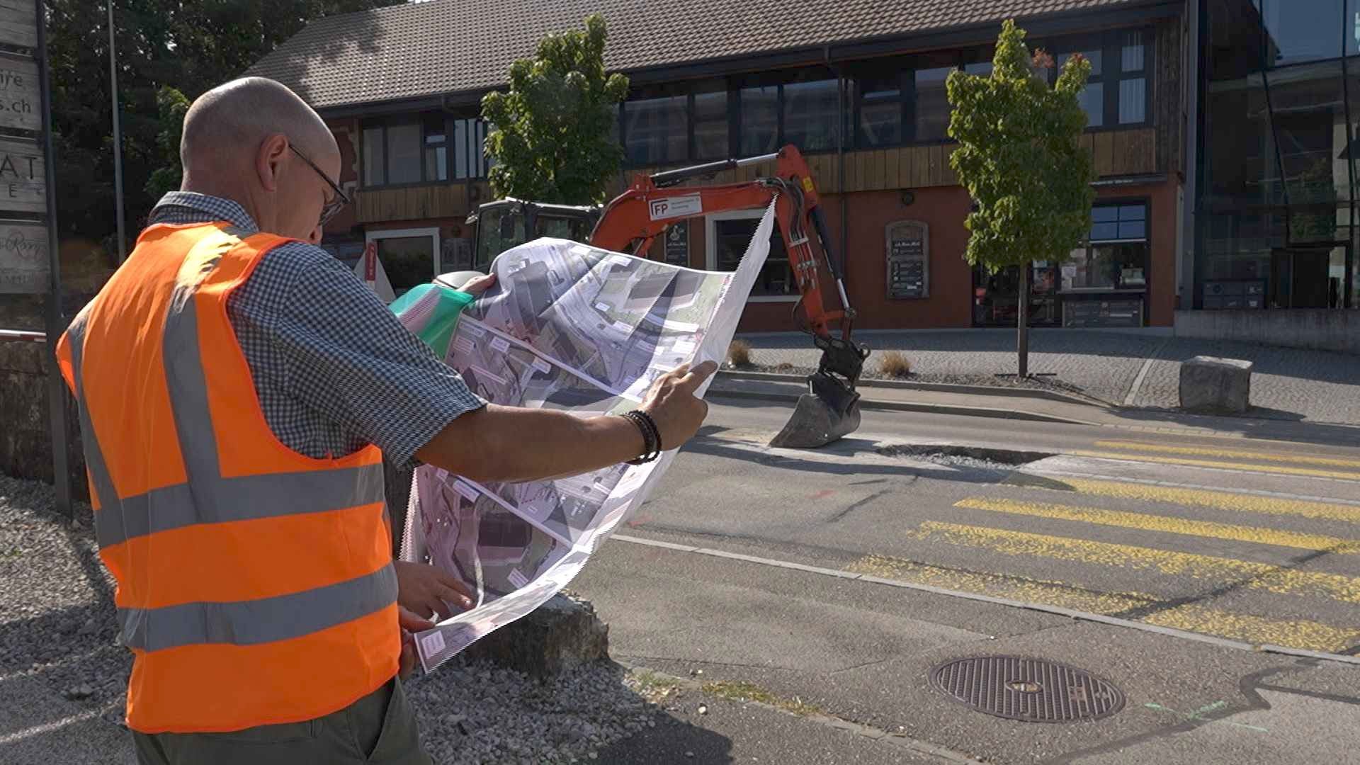 Le chantier de la route de Courgenay perturbe la circulation à Porrentruy