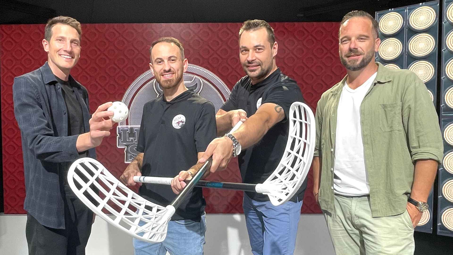 Valmir Salihu et Julien Willemin, unihockeyeurs de l'UC Moutier